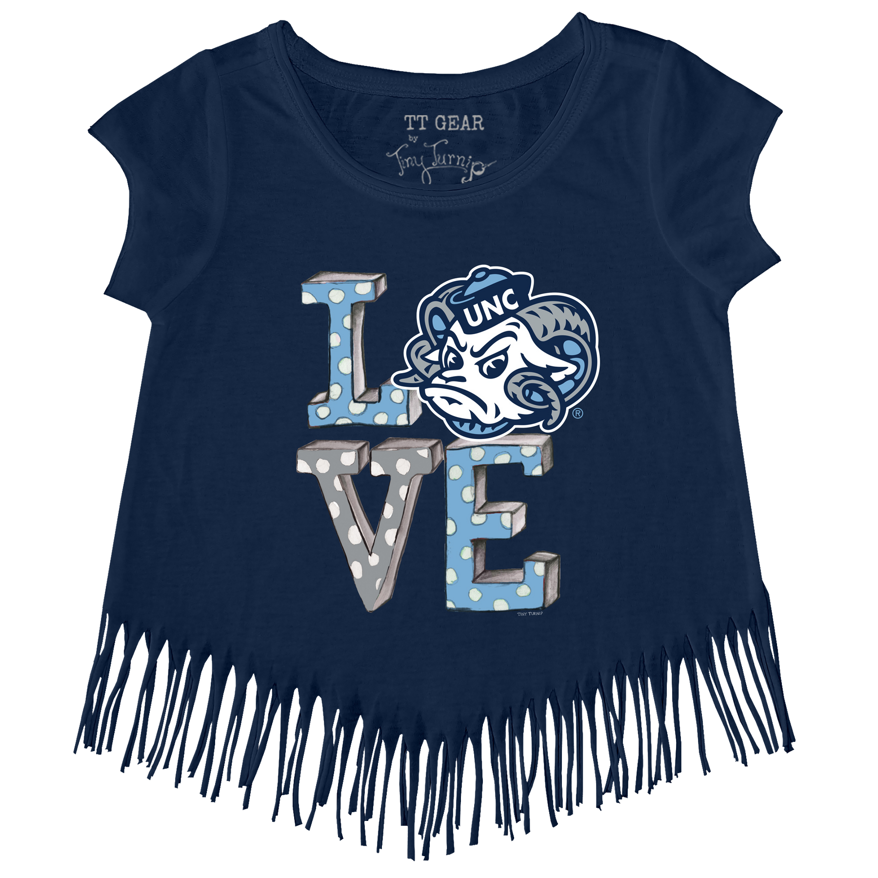 North Carolina Tar Heels LOVE Fringe Tee