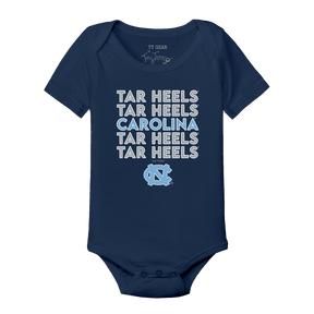 North Carolina Tar Heels Stacked Short Sleeve Snapper