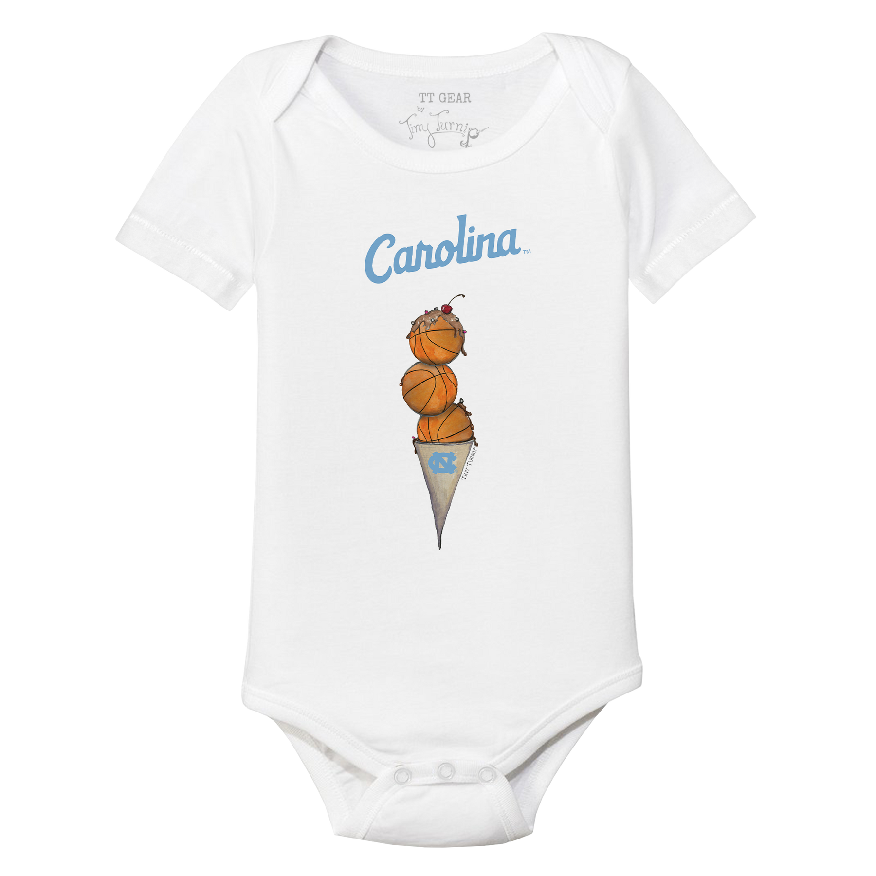 North Carolina Tar Heels Basketball Triple Scoop Short Sleeve Snapper