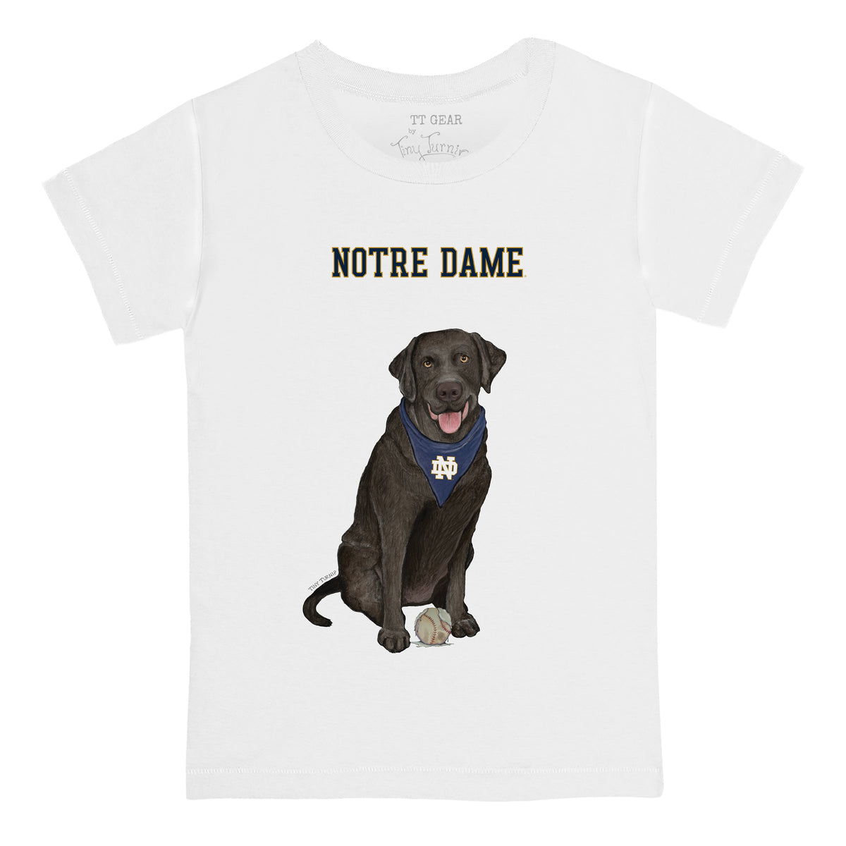 Notre Dame Fighting Irish Black Labrador Retriever Tee Shirt