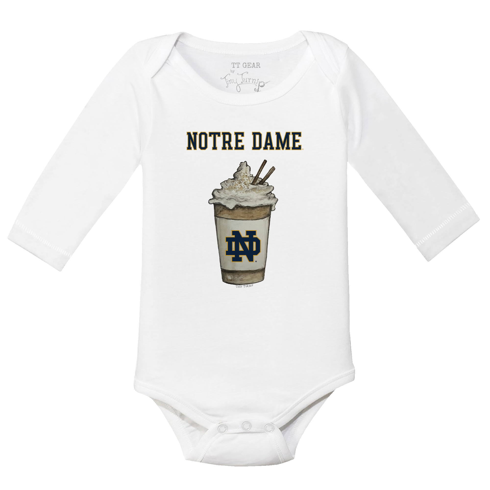 Notre Dame Fighting Irish Latte Long Sleeve Snapper | Tiny Turnip