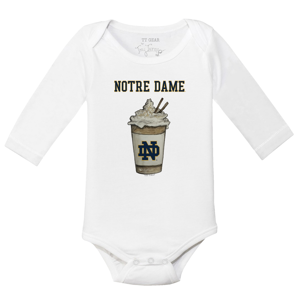 Notre Dame Fighting Irish Latte Long Sleeve Snapper
