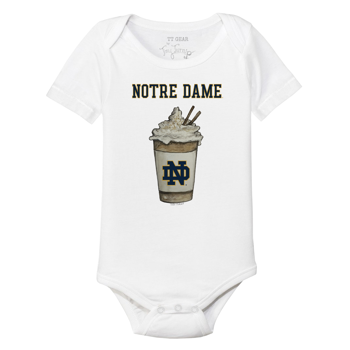 Notre Dame Fighting Irish Latte Short Sleeve Snapper