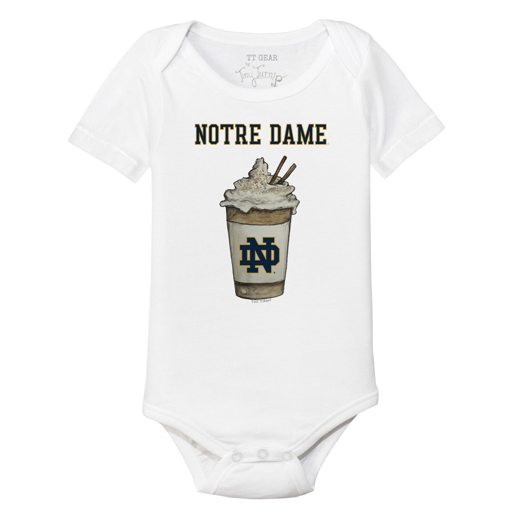 Notre Dame Fighting Irish Latte Short Sleeve Snapper