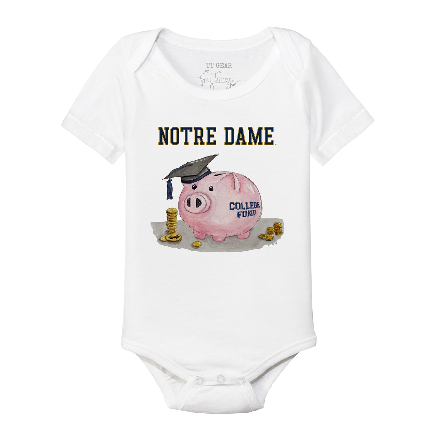 Notre Dame Fighting Irish Piggy Short Sleeve Snapper