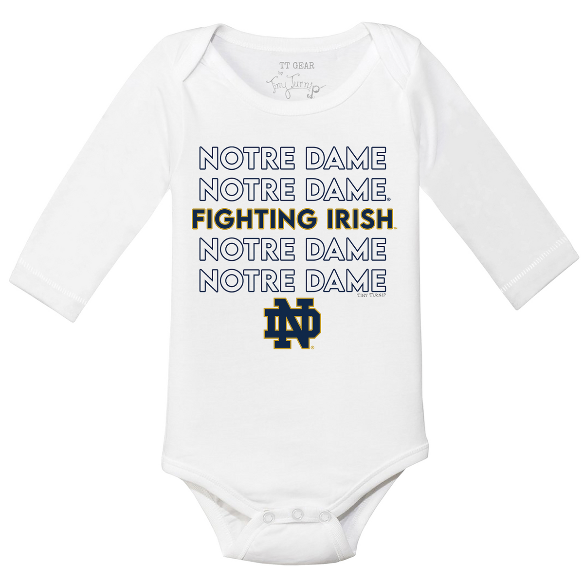 Notre Dame Fighting Irish Stacked Long-Sleeve Snapper