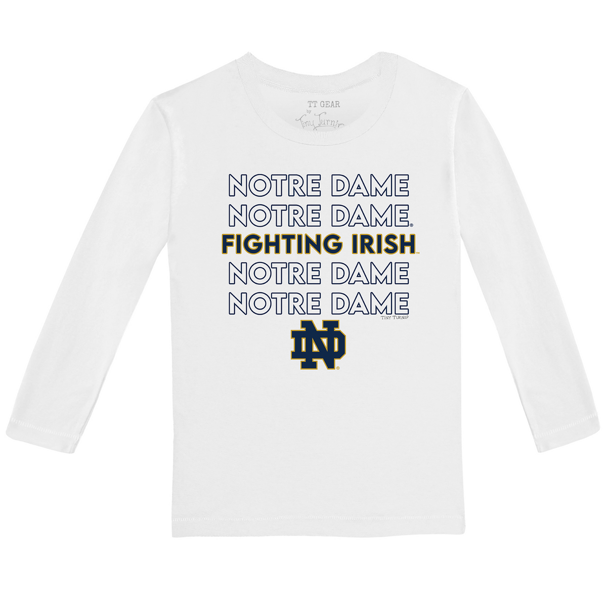 Notre Dame Fighting Irish Stacked Long-Sleeve Tee Shirt