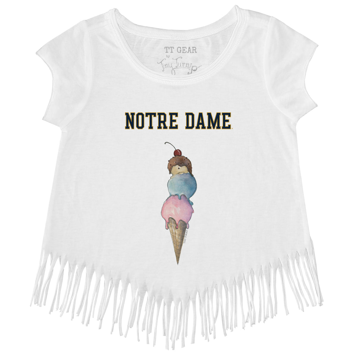 Notre Dame Fighting Irish Triple Scoop Fringe Tee