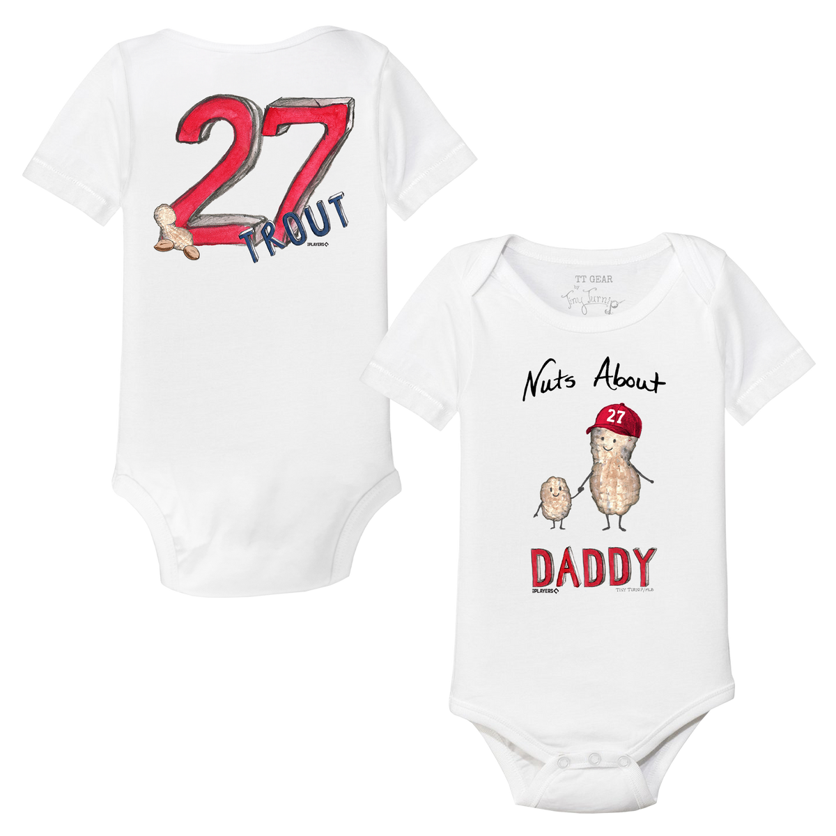 Nuts About [Name], w/ Number - Short Sleeve Snapper - Tiny Turnip