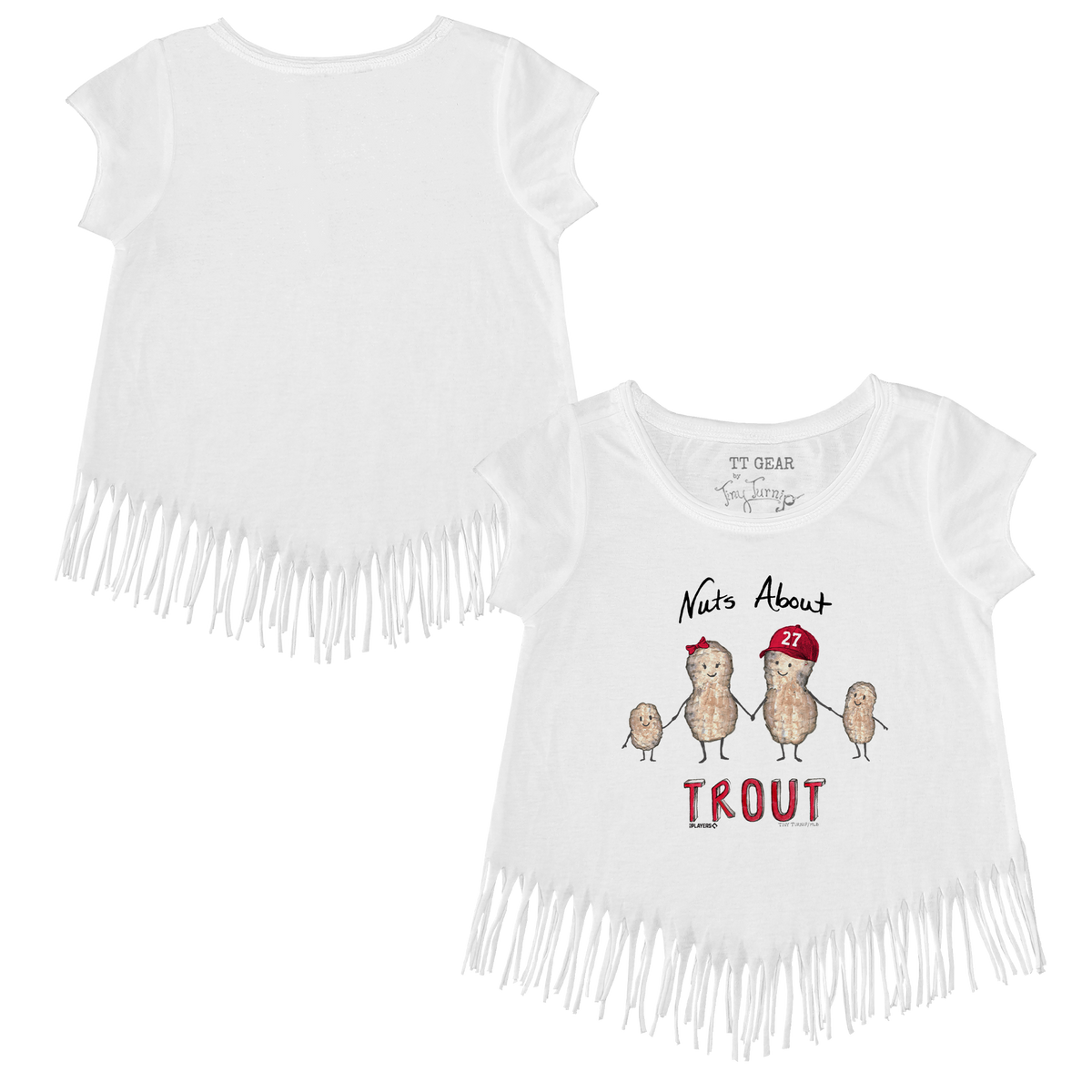 VIP MLB Nuts About [Name], w/ Number - Fringe Tee - Tiny Turnip