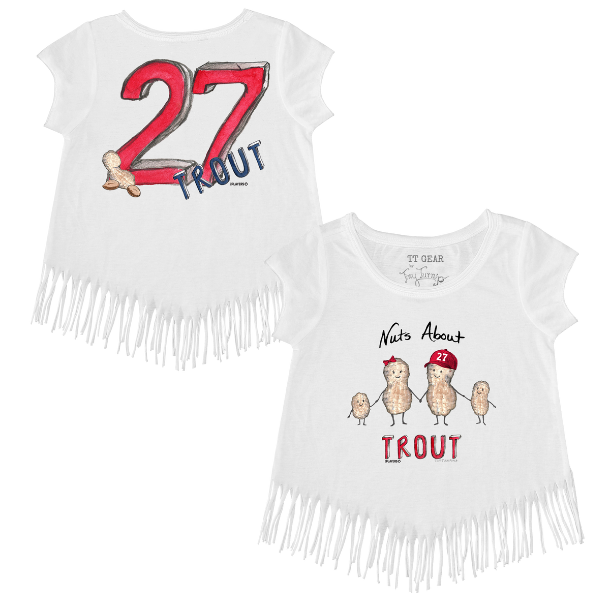 Nuts About [Name], w/ Number - Fringe Tee - Tiny Turnip