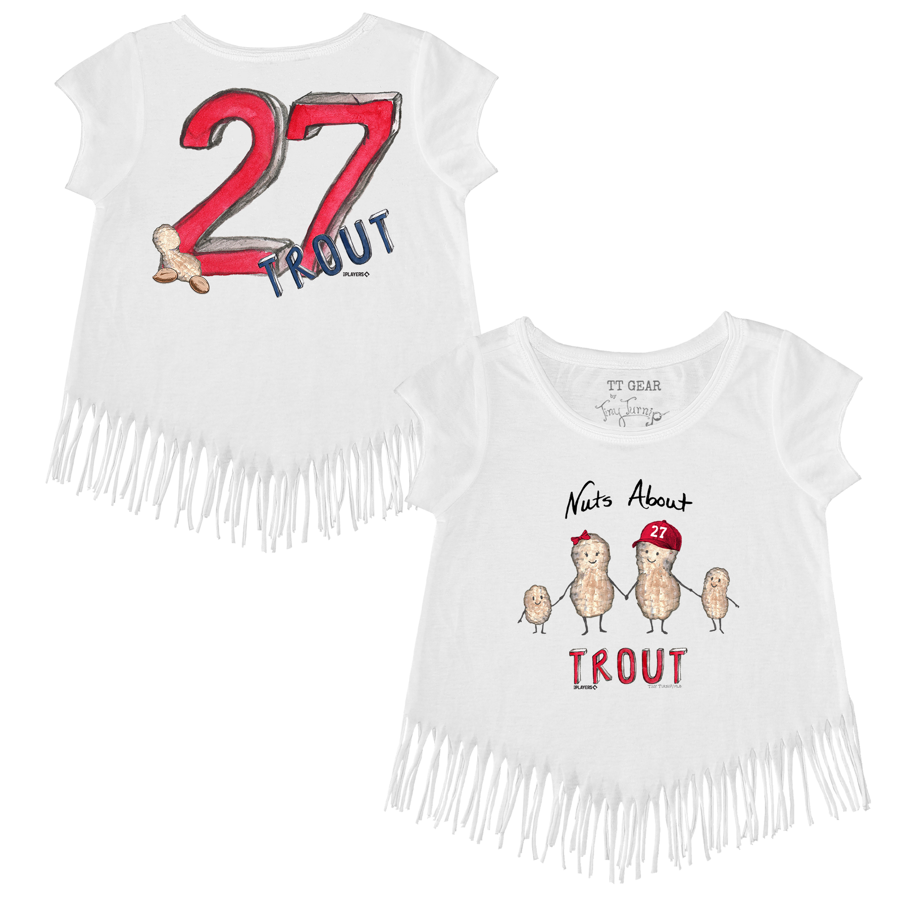 Nuts About [Name], w/ Number - Fringe Tee - Tiny Turnip
