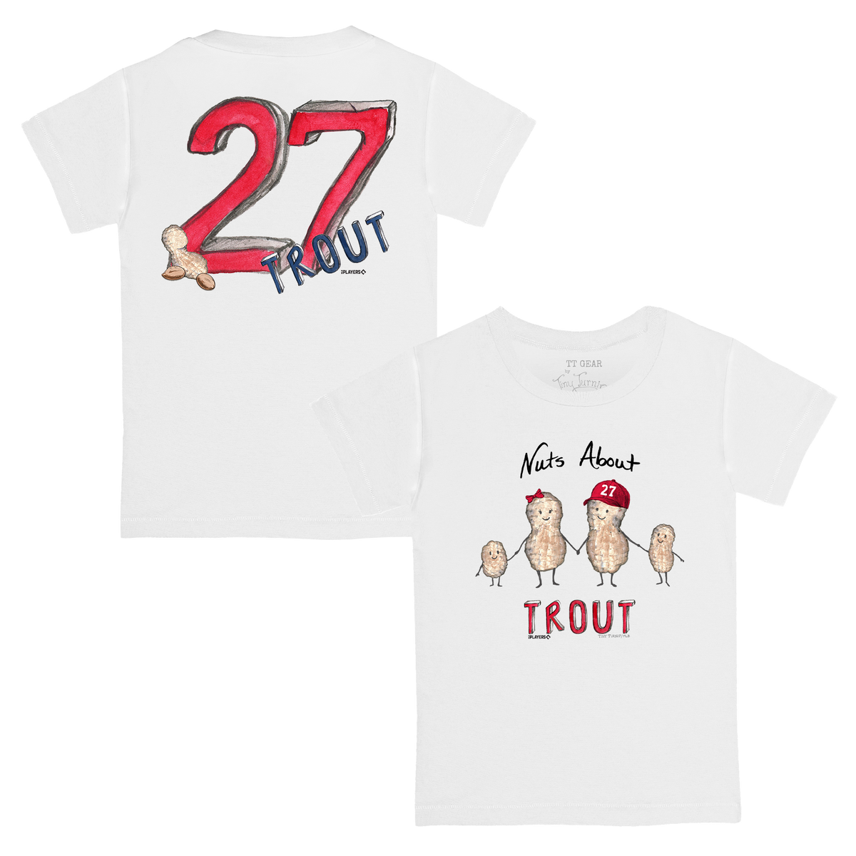 Nuts About [Name], w/ Number - Kid's Tee Shirt - Tiny Turnip