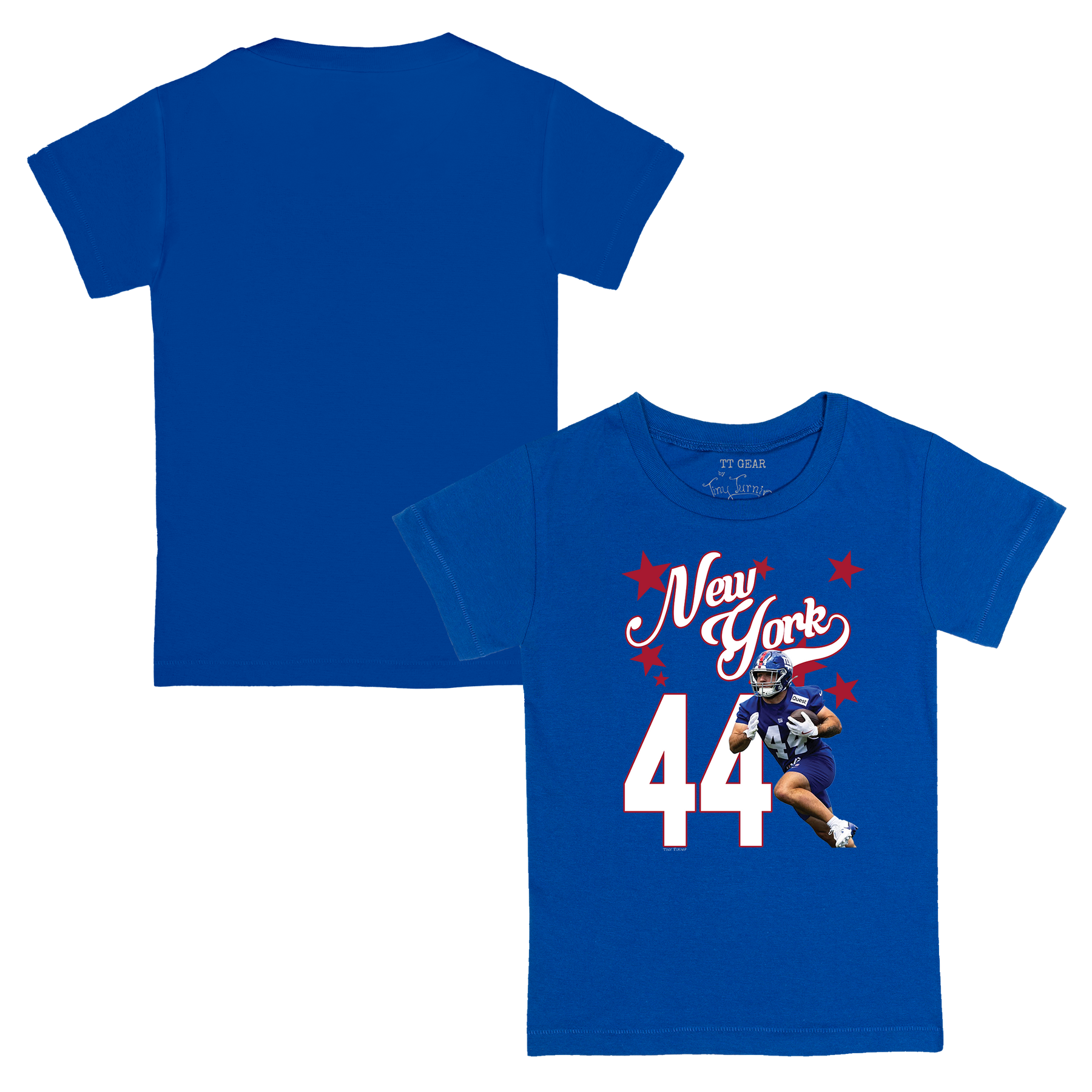 VIP Football: Photo Stars w/ Name, Number - Kid's Tee Shirt - Tiny Turnip