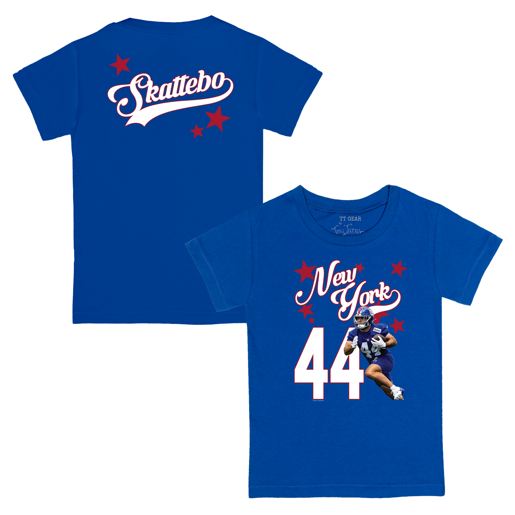 VIP Football: Photo Stars w/ Name, Number - Kid's Tee Shirt - Tiny Turnip