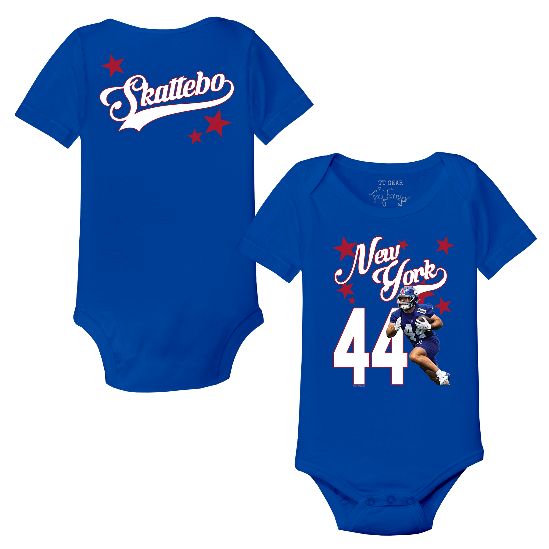 VIP Football: Photo Stars w/ Name, Number - Short Sleeve Snapper (Copy) - Tiny Turnip