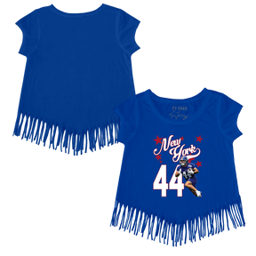 VIP Football: Photo Stars w/ Name, Number - Fringe Tee - Tiny Turnip