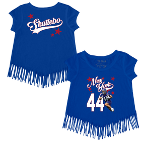 VIP Football: Photo Stars w/ Name, Number - Fringe Tee - Tiny Turnip
