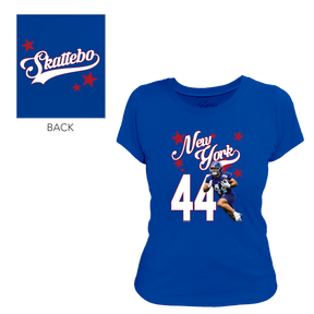 VIP Football: Photo Stars w/ Name, Number - Women's Tee Shirt - Tiny Turnip