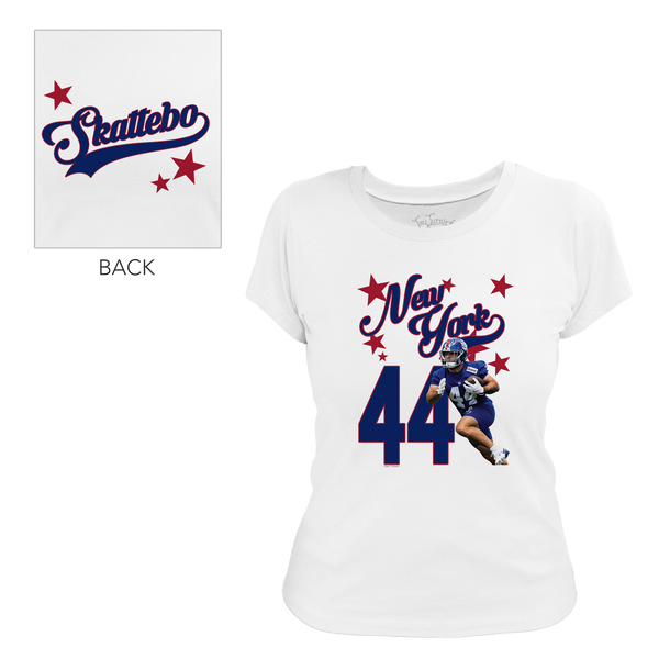 VIP Football: Photo Stars w/ Name, Number - Women's Tee Shirt - Tiny Turnip