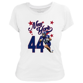 VIP Football: Photo Stars w/ Name, Number - Women's Tee Shirt - Tiny Turnip