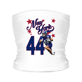 VIP Football: Photo Stars w/ Name, Number - Tube Top - Tiny Turnip