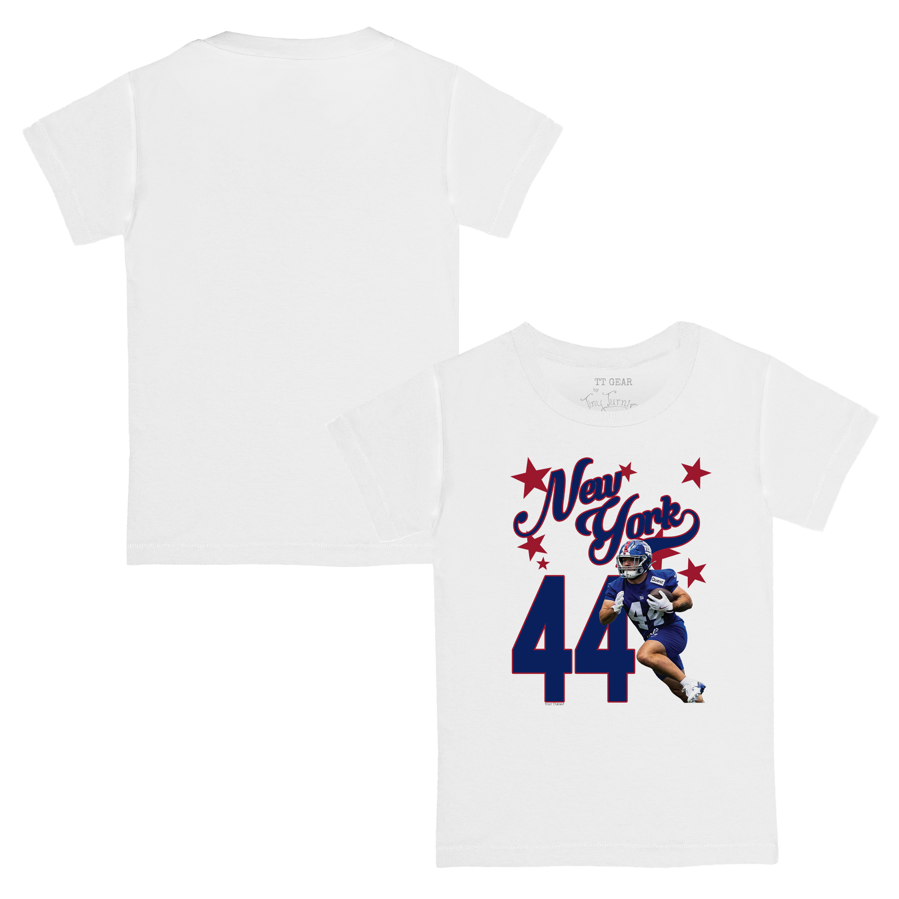 VIP Football: Photo Stars w/ Name, Number - Kid's Tee Shirt - Tiny Turnip
