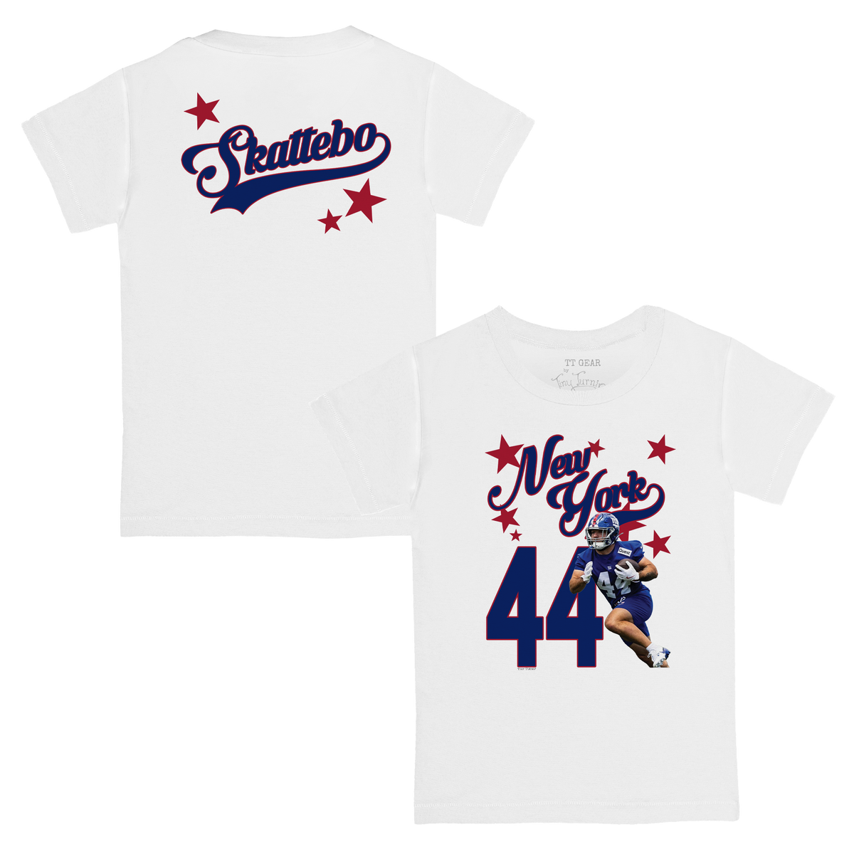 VIP Football: Photo Stars w/ Name, Number - Kid's Tee Shirt - Tiny Turnip