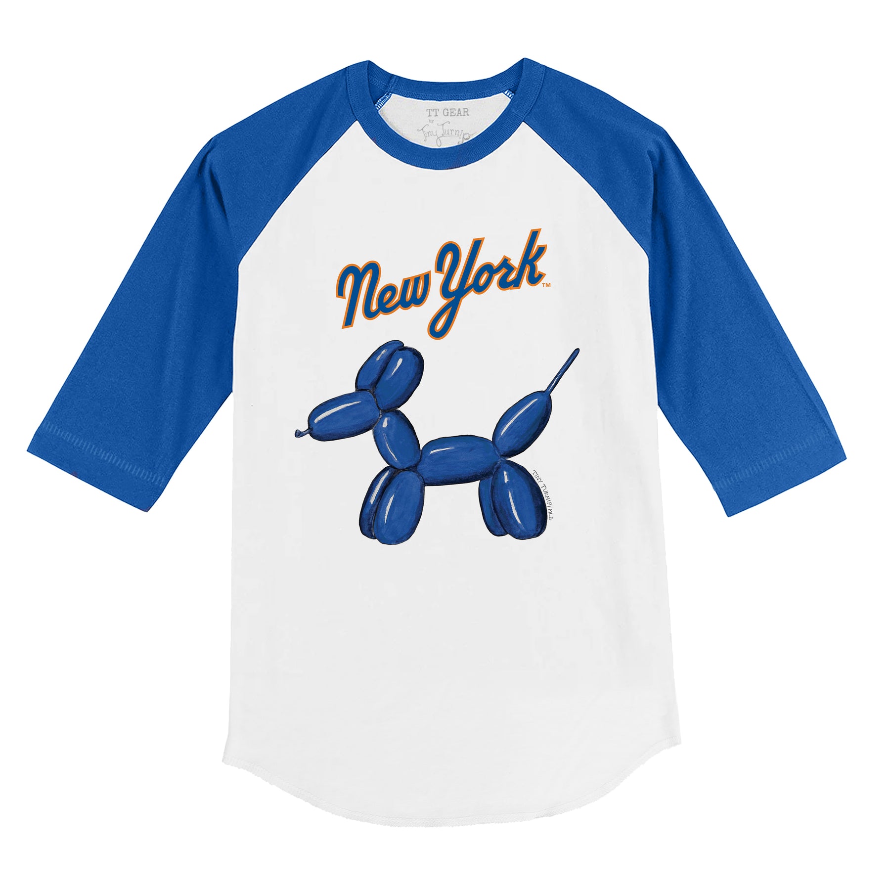 New York Mets Balloon Dog 3/4 Royal Blue Sleeve Raglan