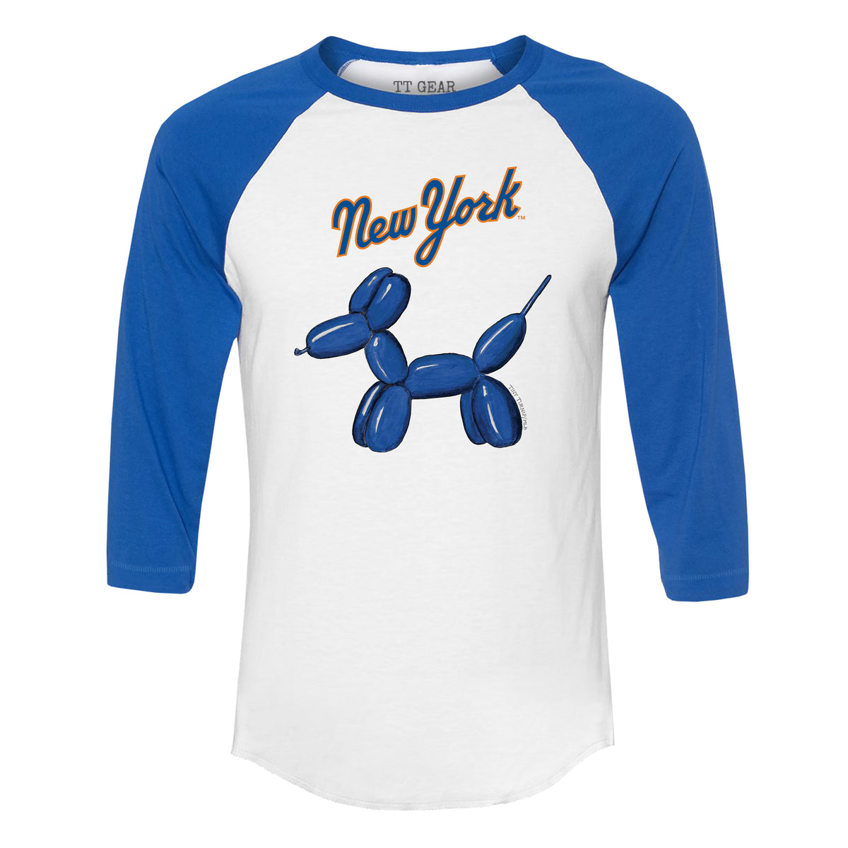 New York Mets Balloon Dog 3/4 Royal Blue Sleeve Raglan