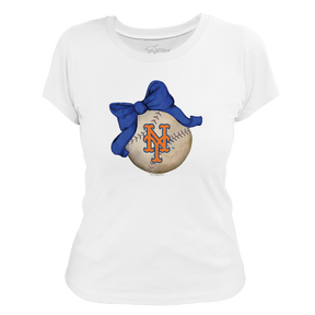 New York Mets Baseball Bow Tee Shirt