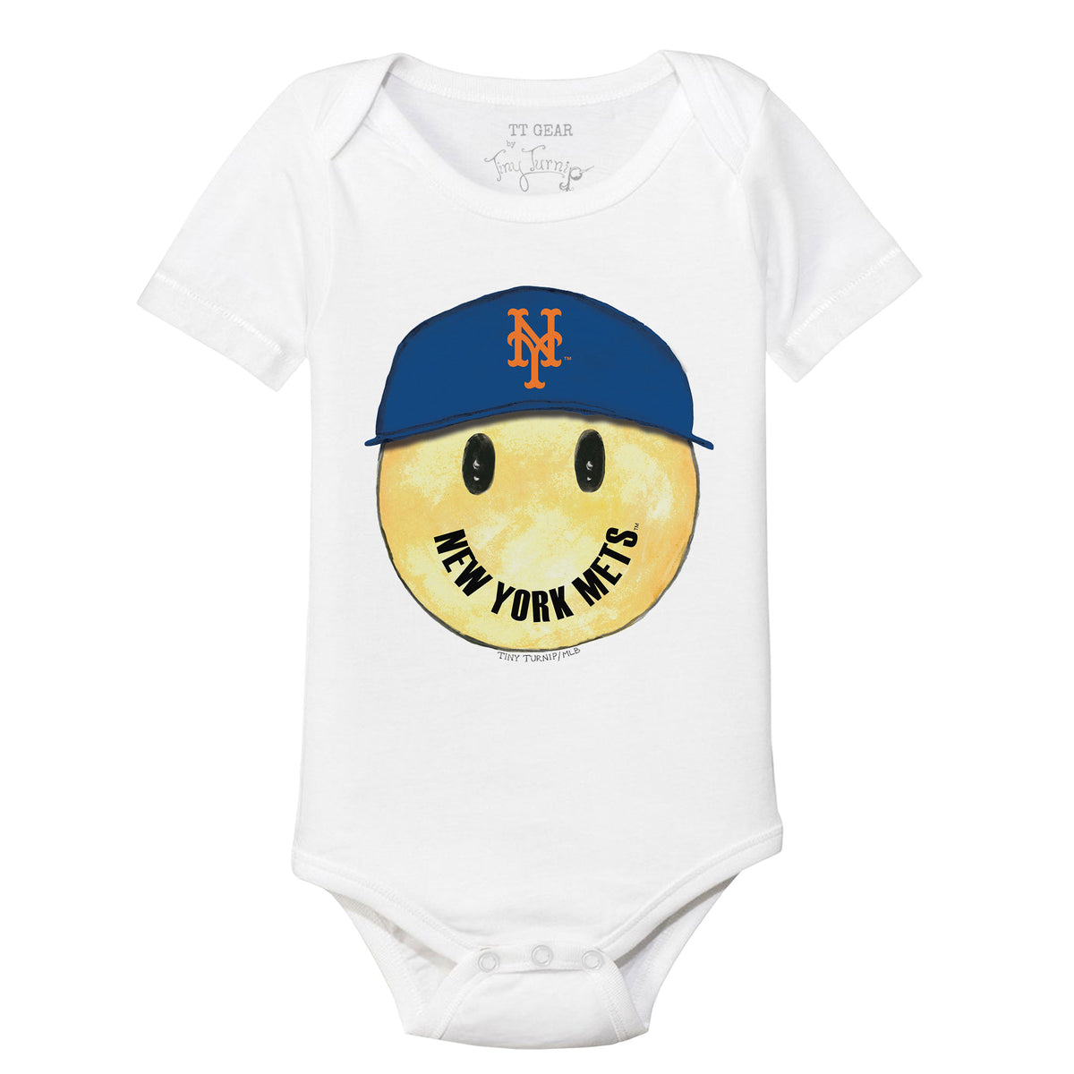 New York Mets Smiley Short Sleeve Snapper