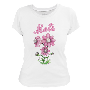 New York Mets Blooming Baseballs Tee Shirt