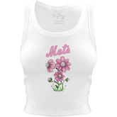 New York Mets Blooming Baseballs Crop Tank - Tiny Turnip
