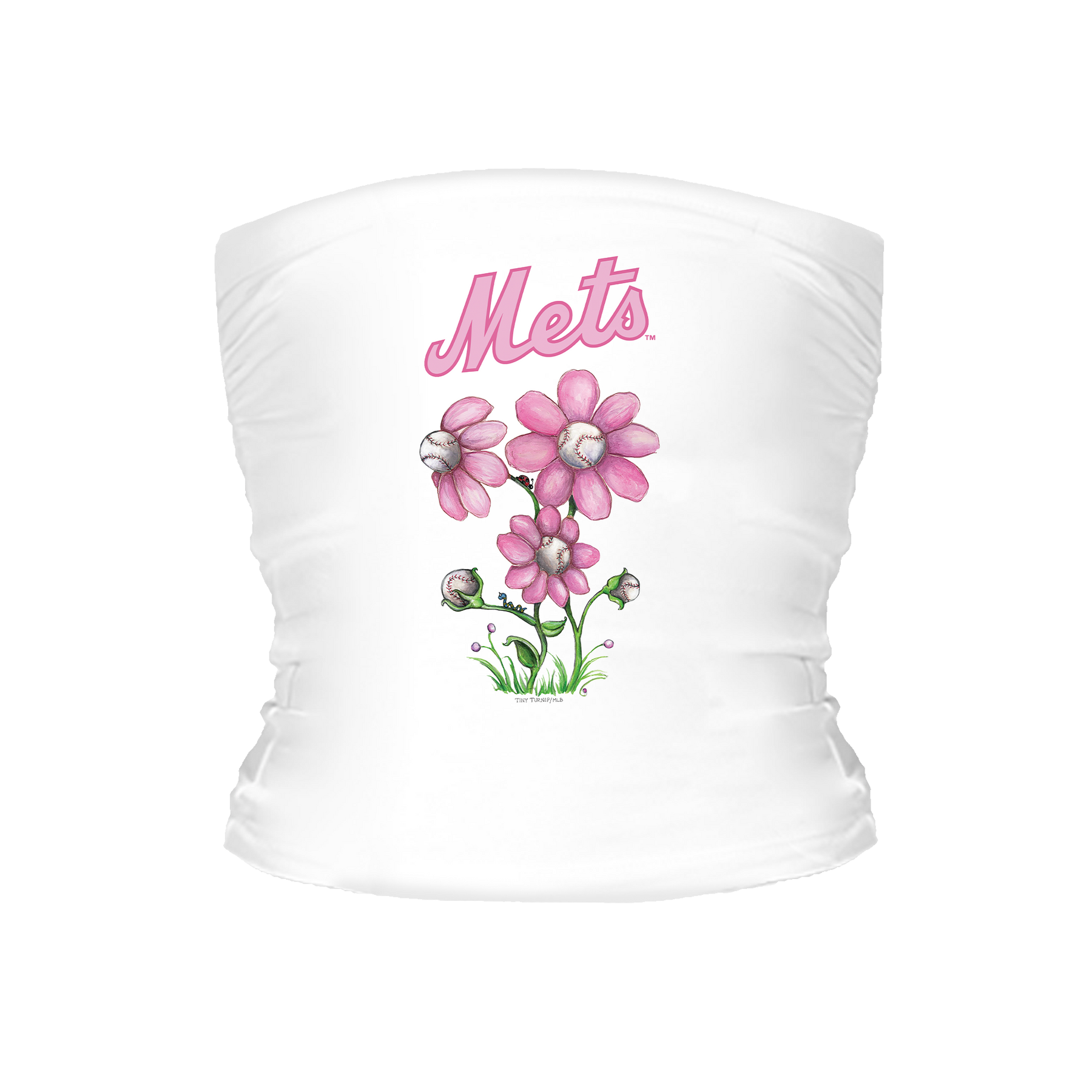 New York Mets Blooming Baseball Tube Top - Tiny Turnip
