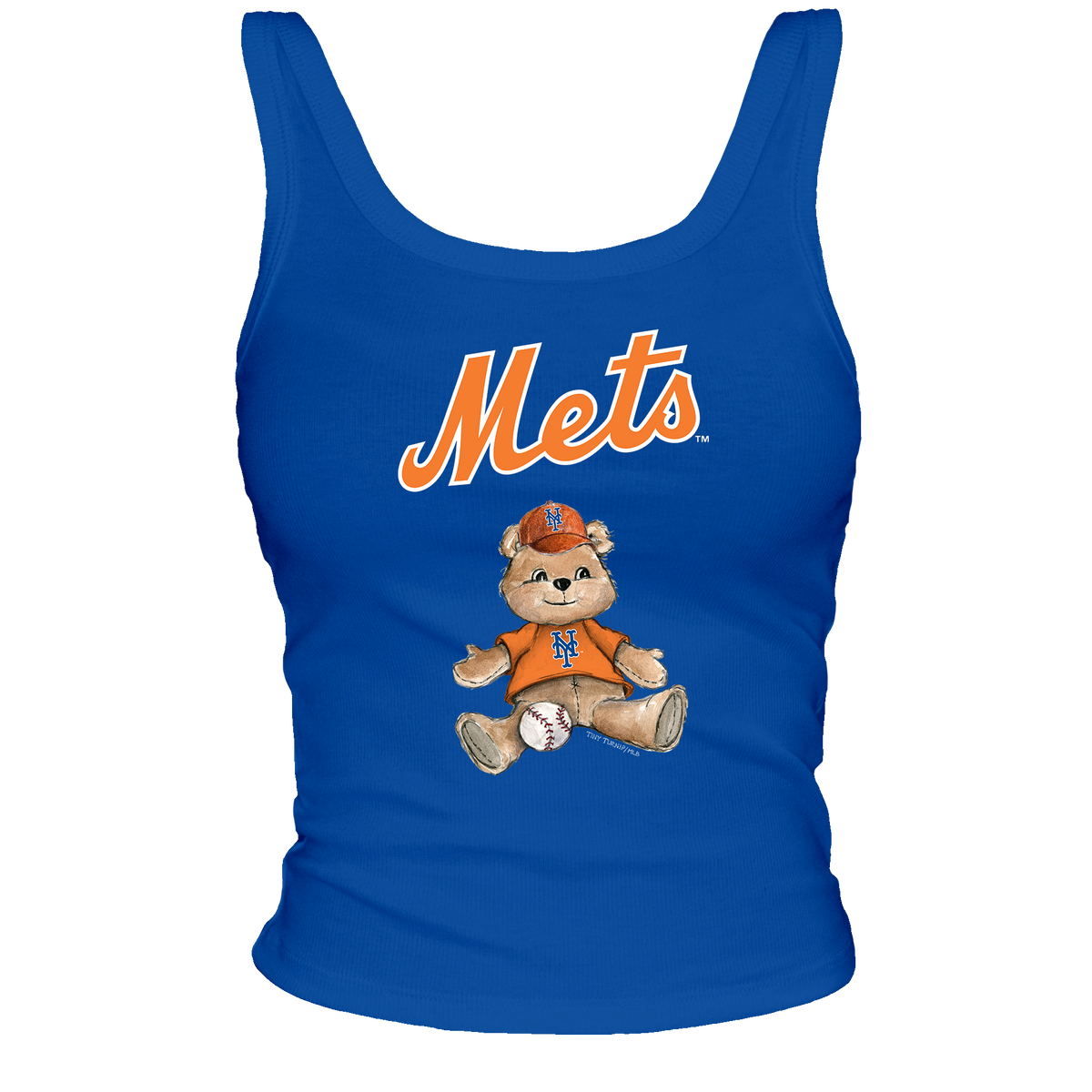 New York Mets Teddy Ribbed Tank - Tiny Turnip