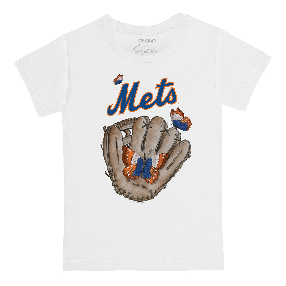 New York Mets Butterfly Glove Tee Shirt