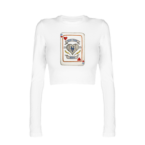 New York Mets Card Candice Crop Long Sleeve