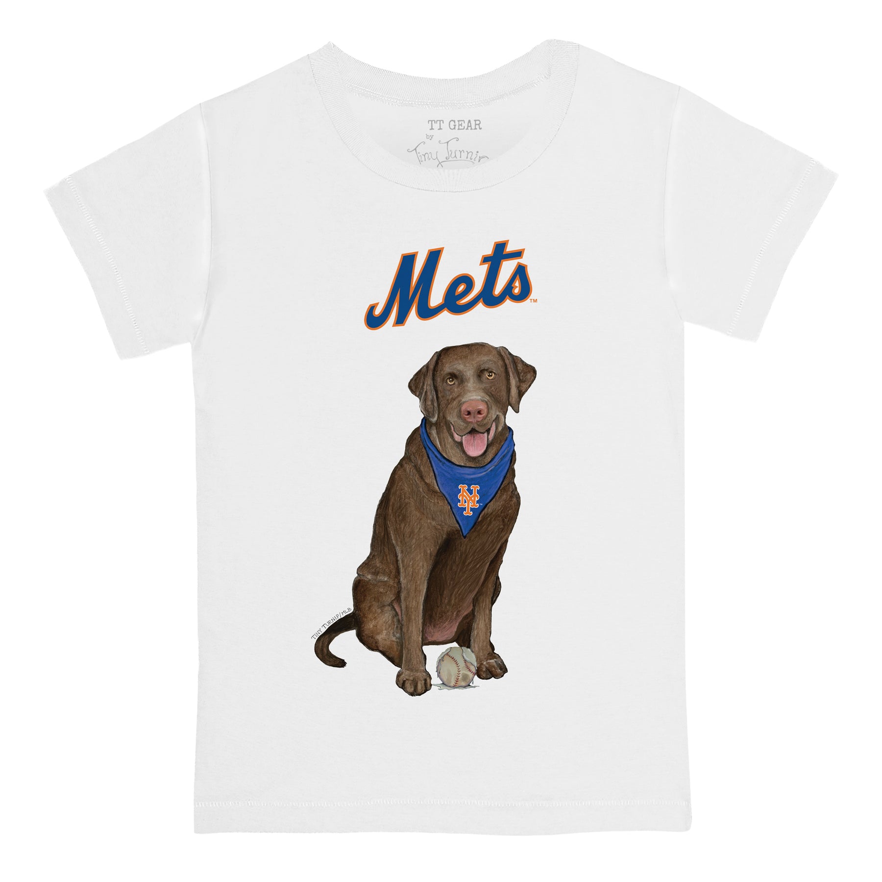 New York Mets Chocolate Labrador Retriever Tee