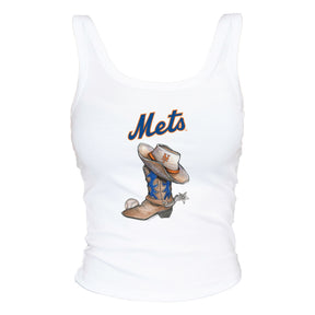 New York Mets Cowboy Boot Ribbed Tank