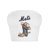 New York Mets Cowboy Boot Crop Tube Top