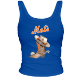 New York Mets Cowboy Boot Ribbed Tank - Tiny Turnip
