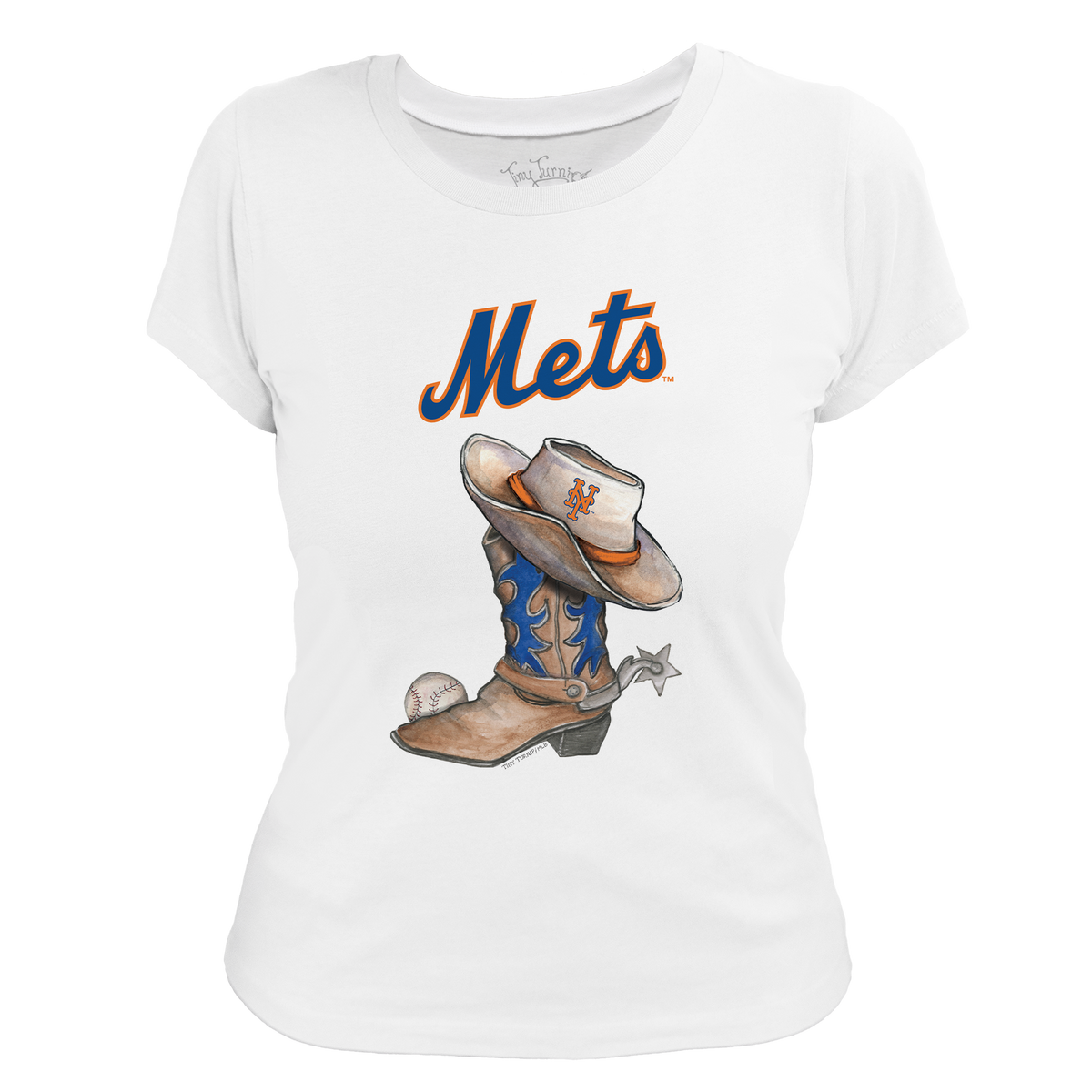 New York Mets Cowboy Boot Women's Tee Shirt