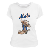 New York Mets Cowboy Boot Women's Tee Shirt