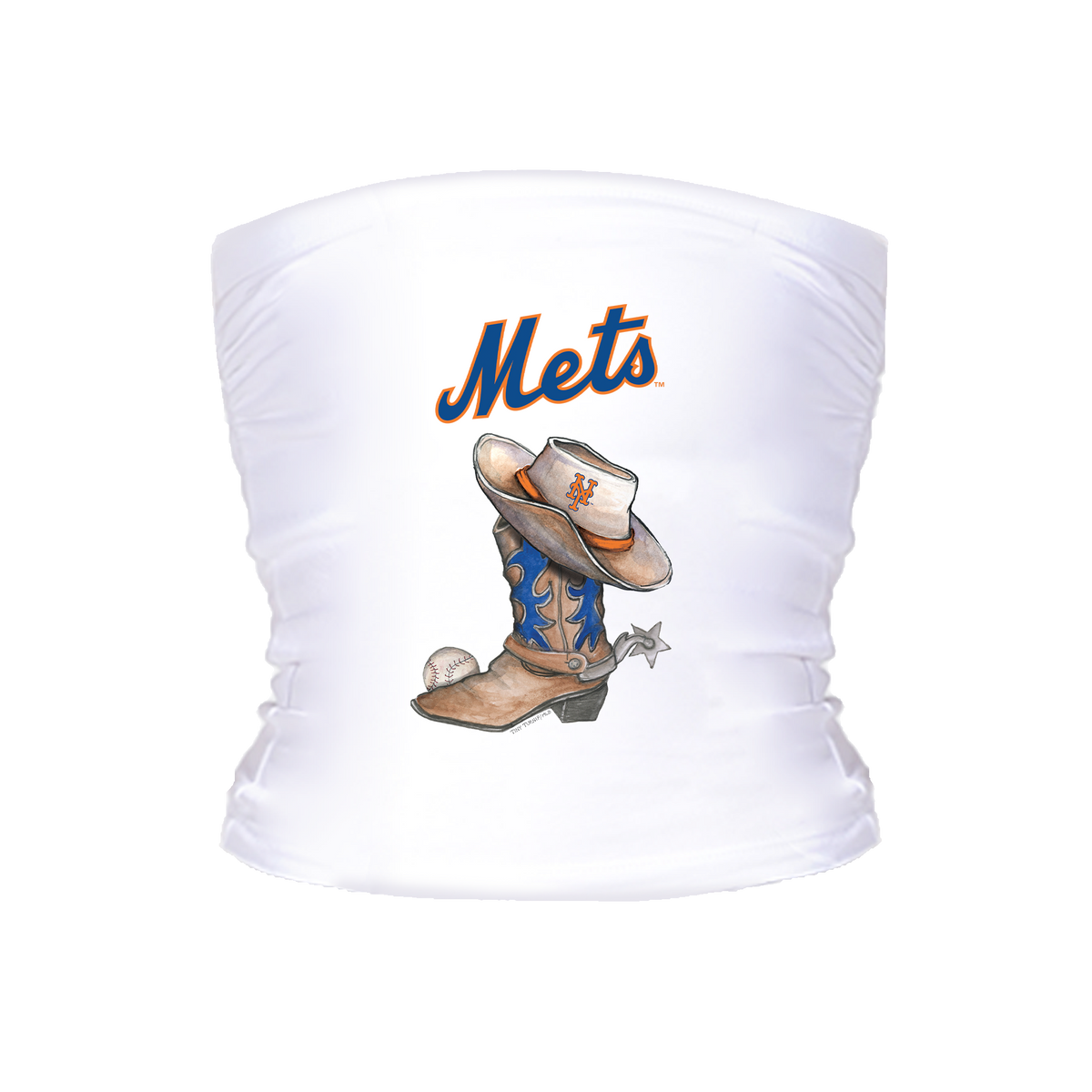 New York Mets Cowboy Boot Crop Tube Top