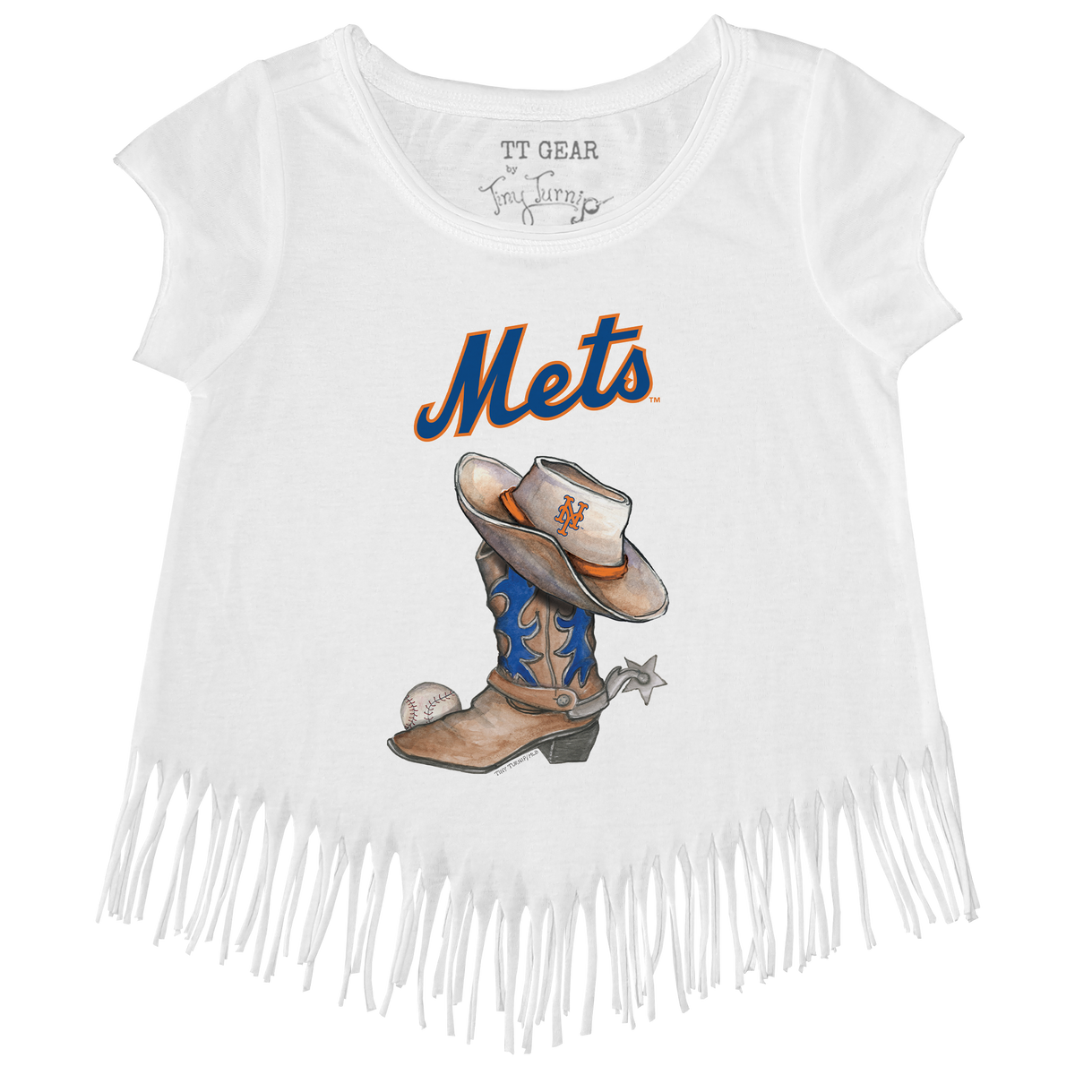 New York Mets Cowboy Boot Fringe Tee