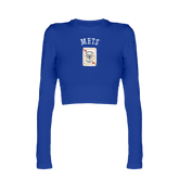 New York Mets Card Candice Crop Long Sleeve