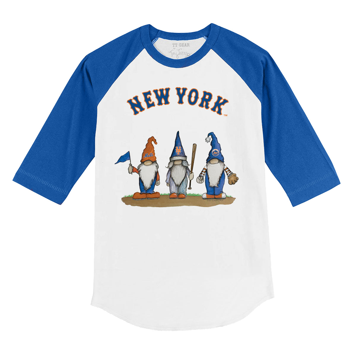 New York Mets Gnomes 3/4 Royal Blue Sleeve Raglan