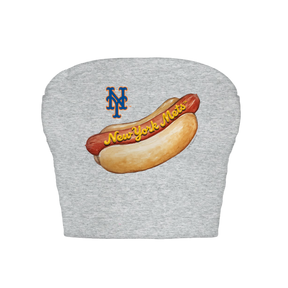 New York Mets Hot Dog Crop Tube Top
