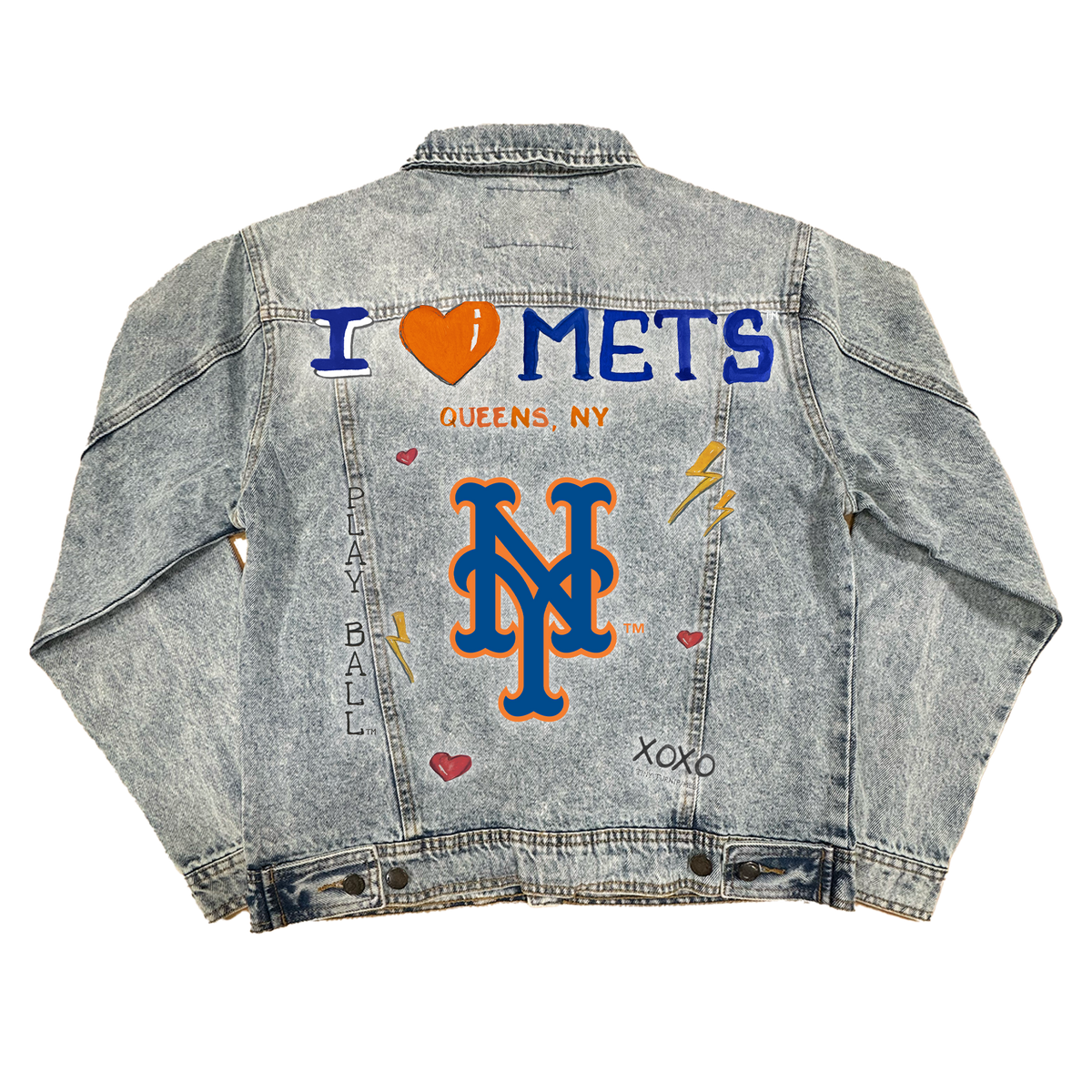 I Heart Mets Boyfriend Denim Jacket - Tiny Turnip